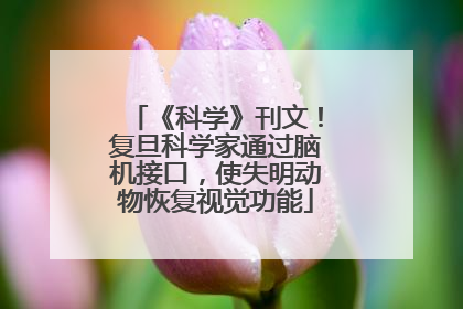 《科学》刊文！复旦科学家通过脑机接口，使失明动物恢复视觉功能