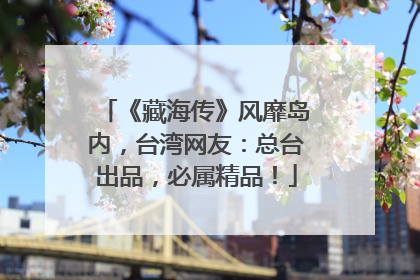 《藏海传》风靡岛内，台湾网友：总台出品，必属精品！