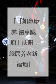 「如意康养 漫享陇原」庆阳：旅居养老新福地