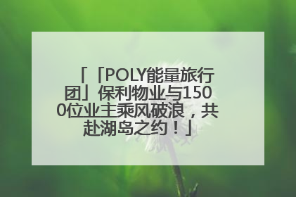 「POLY能量旅行团」保利物业与1500位业主乘风破浪，共赴湖岛之约！