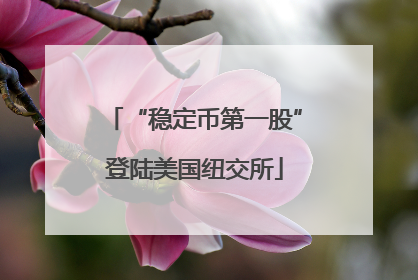 “稳定币第一股”登陆美国纽交所