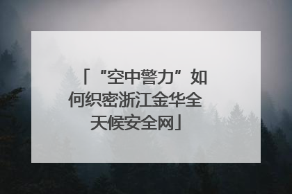 “空中警力”如何织密浙江金华全天候安全网