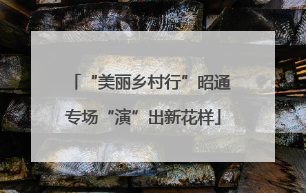 “美丽乡村行”昭通专场“演”出新花样