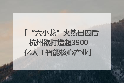 “六小龙”火热出圈后 杭州欲打造超3900亿人工智能核心产业