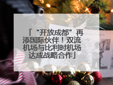 “开放成都”再添国际伙伴！双流机场与比利时机场达成战略合作