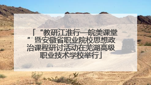 “教研江淮行—皖美课堂”暨安徽省职业院校思想政治课程研讨活动在芜湖高级职业技术学校举行