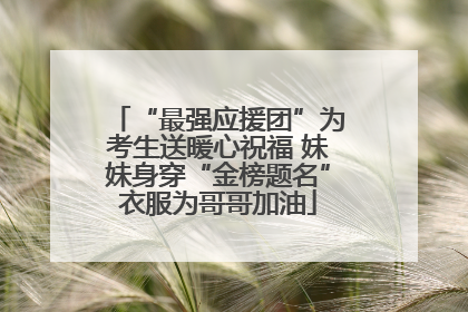 “最强应援团”为考生送暖心祝福 妹妹身穿“金榜题名”衣服为哥哥加油
