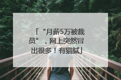 “月薪5万被裁员”，网上突然冒出很多！有猫腻