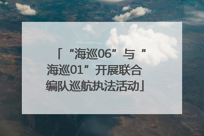 “海巡06”与“海巡01”开展联合编队巡航执法活动