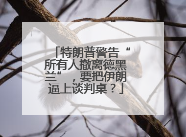特朗普警告“所有人撤离德黑兰”，要把伊朗逼上谈判桌？