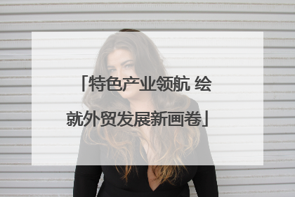 特色产业领航 绘就外贸发展新画卷