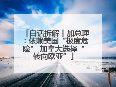白话拆解丨加总理：依赖美国“极度危险” 加拿大选择“转向欧亚”