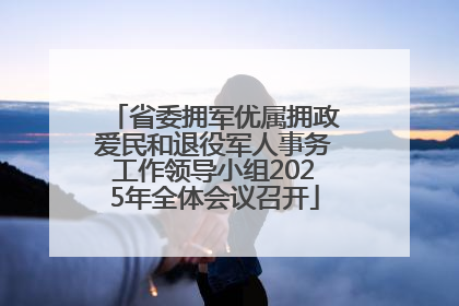 省委拥军优属拥政爱民和退役军人事务工作领导小组2025年全体会议召开