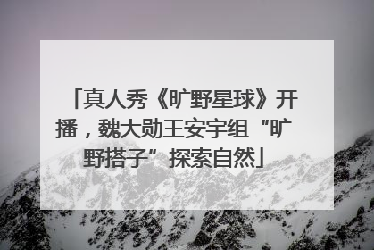真人秀《旷野星球》开播，魏大勋王安宇组“旷野搭子”探索自然