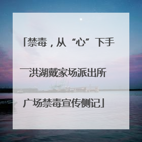 禁毒，从“心”下手――洪湖戴家场派出所广场禁毒宣传侧记