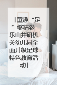 童趣“足”够精彩 乐山井研机关幼儿园全面升级足球特色教育活动