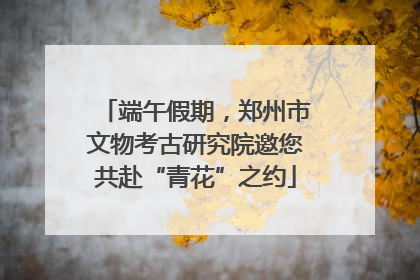 端午假期，郑州市文物考古研究院邀您共赴“青花”之约