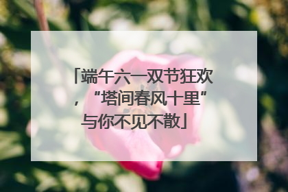 端午六一双节狂欢，“塔间春风十里”与你不见不散