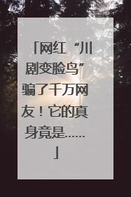 网红“川剧变脸鸟”骗了千万网友！它的真身竟是……