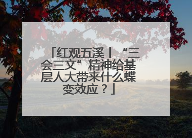 红观五溪丨“三会三文”精神给基层人大带来什么蝶变效应？