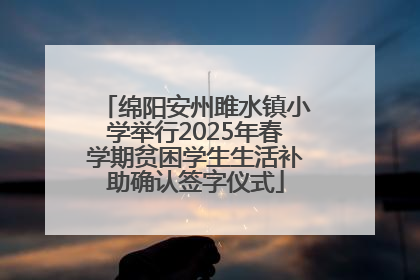 绵阳安州雎水镇小学举行2025年春学期贫困学生生活补助确认签字仪式