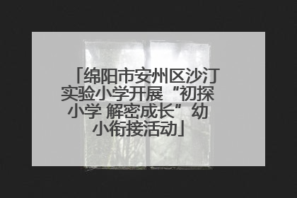 绵阳市安州区沙汀实验小学开展“初探小学 解密成长”幼小衔接活动