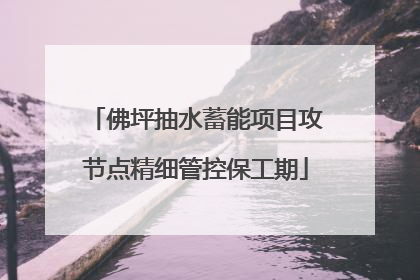 佛坪抽水蓄能项目攻节点精细管控保工期