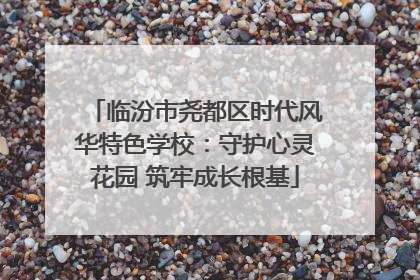 临汾市尧都区时代风华特色学校：守护心灵花园 筑牢成长根基