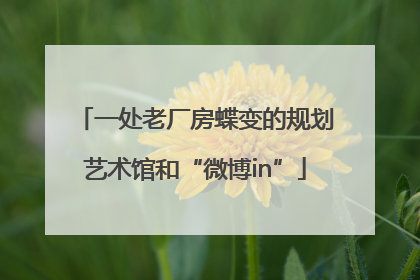 一处老厂房蝶变的规划艺术馆和“微博in”
