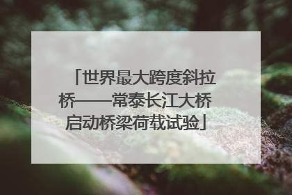 世界最大跨度斜拉桥——常泰长江大桥启动桥梁荷载试验