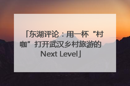 东湖评论：用一杯“村咖”打开武汉乡村旅游的Next Level
