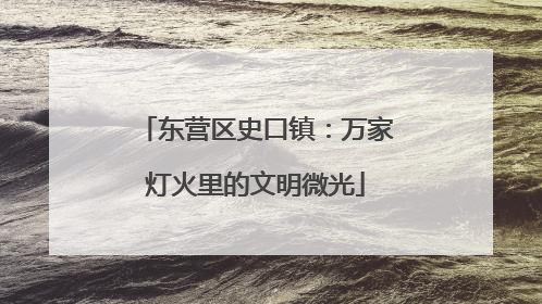 东营区史口镇：万家灯火里的文明微光
