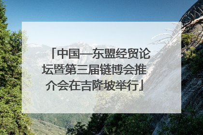 中国—东盟经贸论坛暨第三届链博会推介会在吉隆坡举行