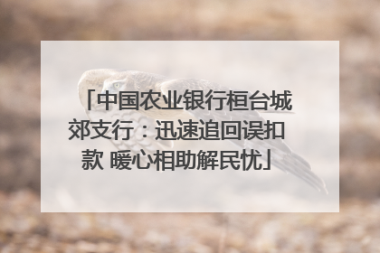 中国农业银行桓台城郊支行：迅速追回误扣款 暖心相助解民忧