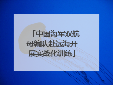 中国海军双航母编队赴远海开展实战化训练