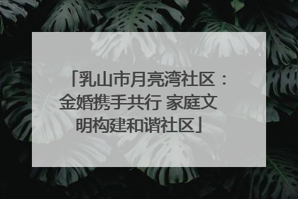 乳山市月亮湾社区：金婚携手共行 家庭文明构建和谐社区