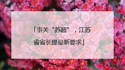 事关“苏超”，江苏省省长提最新要求