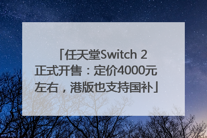 任天堂Switch 2正式开售：定价4000元左右，港版也支持国补