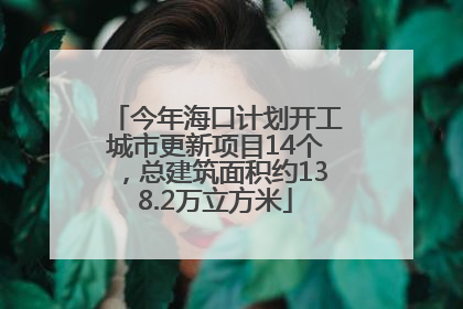 今年海口计划开工城市更新项目14个，总建筑面积约138.2万立方米