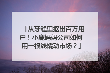 从牙缝里抠出百万用户！小鹿妈妈公司如何用一根线撬动市场？