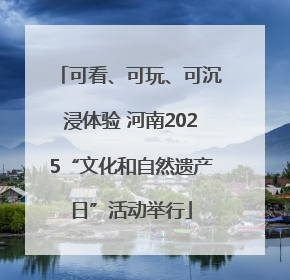 可看、可玩、可沉浸体验 河南2025“文化和自然遗产日”活动举行