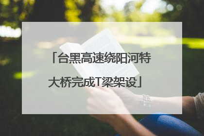 台黑高速绕阳河特大桥完成T梁架设
