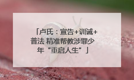 卢氏：宣告+训诫+普法 精准帮教涉罪少年“重启人生”