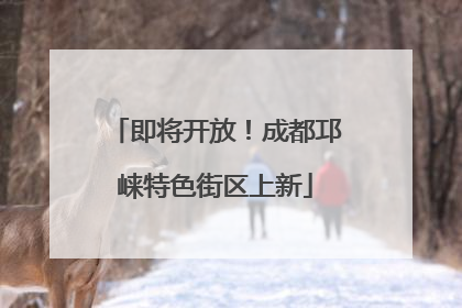 即将开放！成都邛崃特色街区上新
