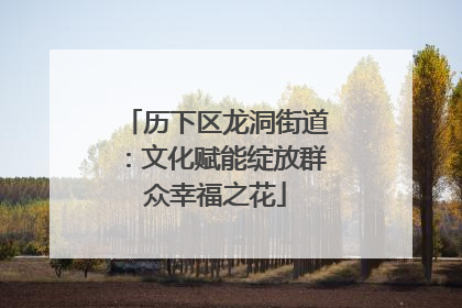历下区龙洞街道：文化赋能绽放群众幸福之花