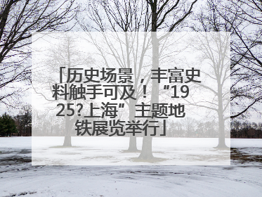 历史场景，丰富史料触手可及！“1925?上海”主题地铁展览举行