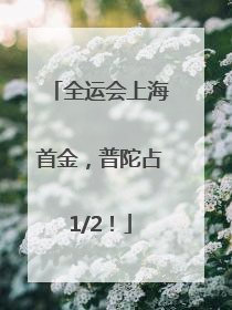 全运会上海首金，普陀占1/2！