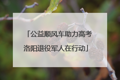 公益顺风车助力高考洛阳退役军人在行动