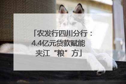 农发行四川分行：4.4亿元贷款赋能夹江“粮”方