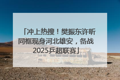 冲上热搜！樊振东许昕同框现身河北雄安，备战2025乒超联赛